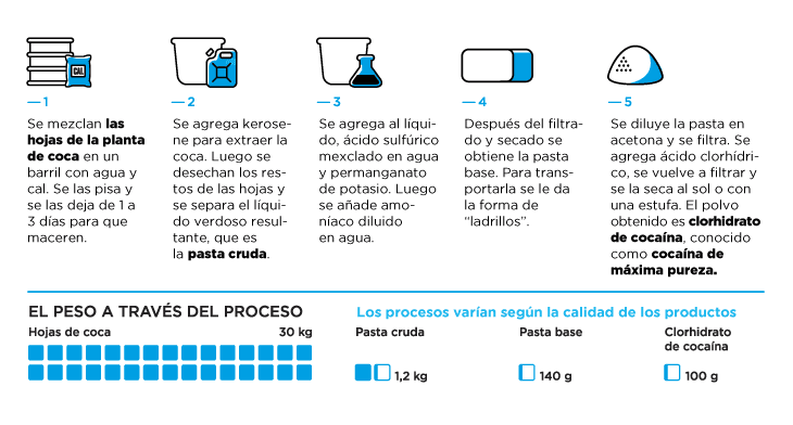 Proceso de fabricación de la Cocaína