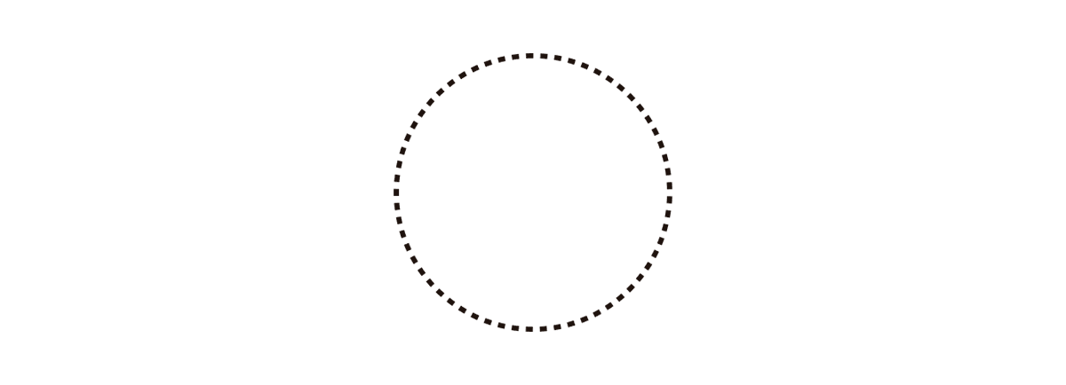 
La imagen representa "La Frontera", simbolizada por un círculo discontinuo que sugiere los límites difusos de la conciencia o de la percepción, marcando una separación entre lo interno y lo externo sin una barrera completamente sólida.