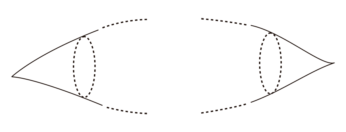 La imagen titulada "El Viaje" representa dos caminos simétricos que se expanden desde un punto central hacia los extremos, sugiriendo la idea de una trayectoria o exploración hacia lo desconocido o el crecimiento a través de una experiencia.